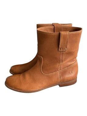 Frye Anna Shortie Leather Western Chelsea Boots Sz 9.5